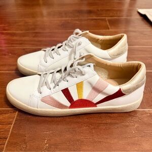Stylish Women's White and Pink Sneakers